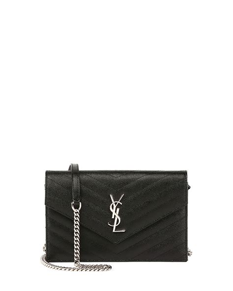 ysl wallet on chain black|best luxury wallet on chain.